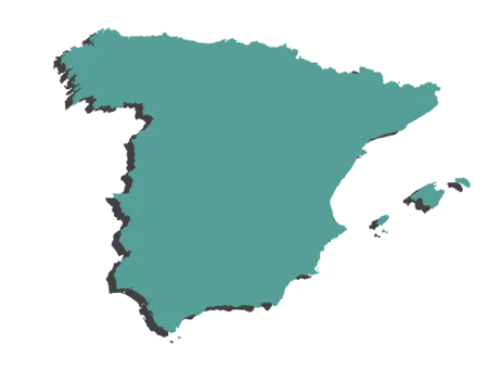 Mapa de España con cobertura de peritos informáticos Forenlab