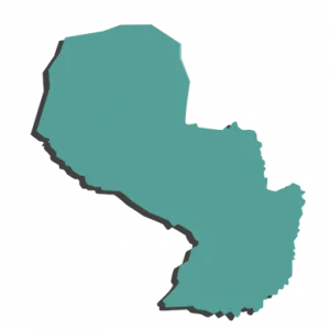 Mapa de Paraguay con cobertura de peritos informáticos Forenlab